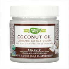 Органічна Кокосова Олія, Organic Extra Virgin Coconut Oil - 16 oz