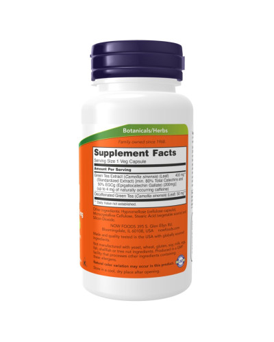 Екстракт зеленого чаю, EGCg Green Tea Extract 400mg - 180 vcaps