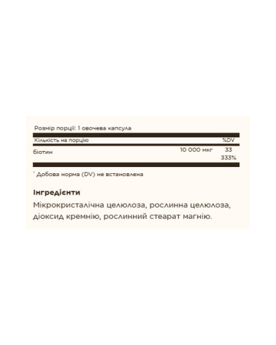 Biotin 10,000mcg - 120 vcaps