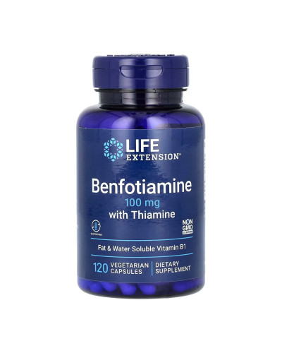 Бенфотіамін з тіаміном, Benfotiamine with Thiamine 100 mg - 120 vcaps