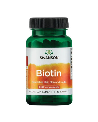 Біотин, Biotin 5000mcg - 30 caps