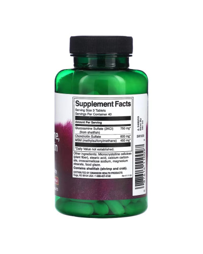Glucosamine, Chondroitin & Msm Highest Strength3-in-1 Formula - 120 tabs