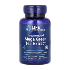 Екстракт зеленого чаю (без кофеїну), Decaffeinated Mega Green Tea Extract - 100 vcaps