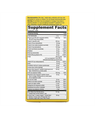 Мультивітаміни для чоловіків, Men's Ultra Potency Complete Multivitamin - 30 tabs