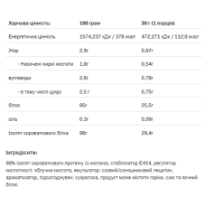 Протеїн ізолят, Isolate Protein - 30g Sample