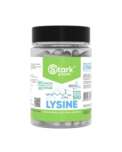 Lysine Mega caps 500mg - 120 caps