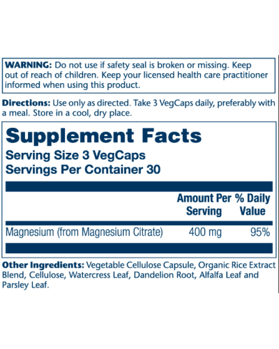 Magnesium Citrate 400mg - 90 vcaps