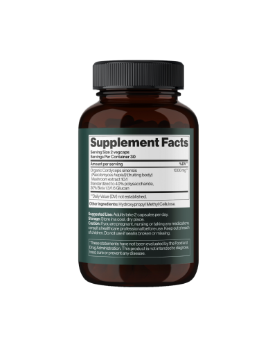 Кордицепс, Cordyceps Mushroom 1000 mg - 60 vegcaps