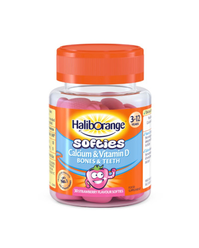 Кальцій Вітамін Д, Softies Calcium & Vitamin D - 30 softgels Strawberry