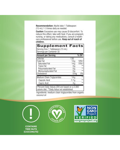 Органічна олія, 100% Organic MCT Oil - 16 oz