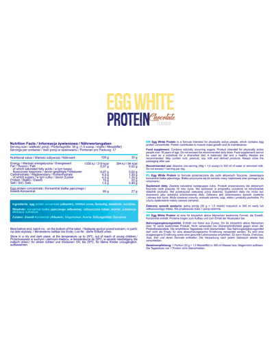 Протеїн яєчного білка, Egg White Protein - 510g Chocolate