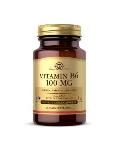 Вітамін Б6, Vitamin B6 100mg - 100 vcaps