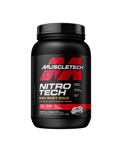 Nitro Tech 100% Whey Gold - 908g Cookies and Cream