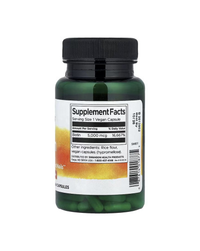 Біотин, Biotin 5000mcg - 100 caps