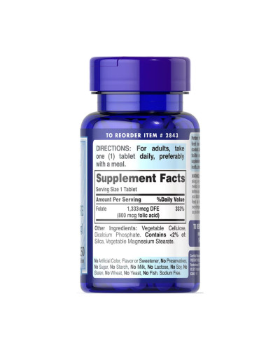 Фолат (Фолієва кислота), Folate 1333 mcg DFE - 250 tabs