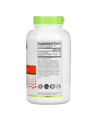 Вітамін C (буферизований), Sodium Ascorbate Powder - 454g