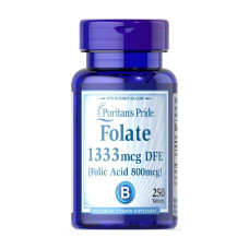 Фолат (Фолієва кислота), Folate 1333 mcg DFE - 250 tabs