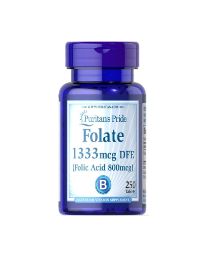 Фолат (Фолієва кислота), Folate 1333 mcg DFE - 250 tabs