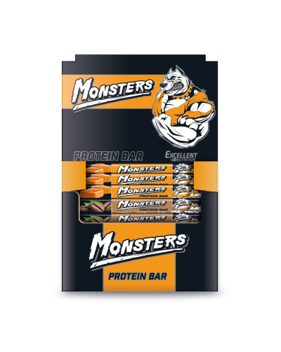 Протеїнові батончики, Monsters - 24x40g Peanut Salted Caramel