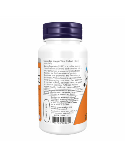 N-Ацетилцистеїн, N-Acetyl-Cysteine 1000mg - 120 tabs
