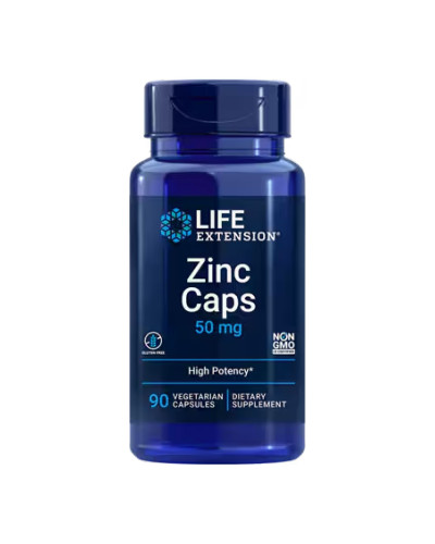 Цинк, Zinc Caps 50mg - 90 veg caps
