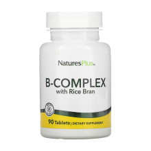 Комплекс Вітамінів Групи B з Рисовими Висівками, B-Complex with Rice Bran - 90 tabs