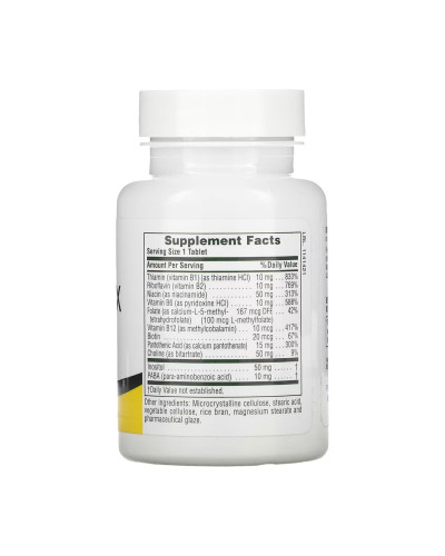 Комплекс Вітамінів Групи B з Рисовими Висівками, B-Complex with Rice Bran - 90 tabs