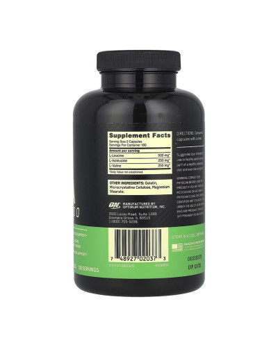Комплекс амінокислот, BCAA 1000mg - 400 caps