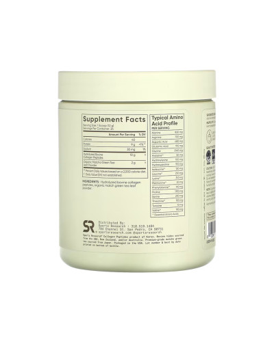 Collagen Peptides Organic Matcha - 288g Green Tea