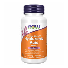 Гіалуронова кислота подвійної дії, Hyaluronic Acid 100mg 2X Plus - 60 vcaps