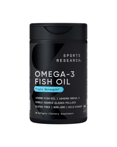 Омега 3, Omega-3 Fish Oil Alaska Pollock 1250mg - 30 softgels