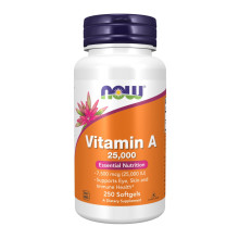 Вітамін А, Vitamin A 25,000 IU - 250 softgels