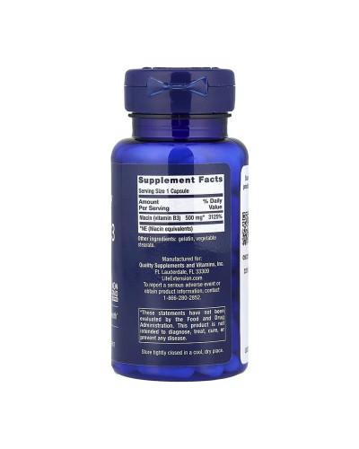 Vitamin B3 Niacin 500 mg - 100 caps