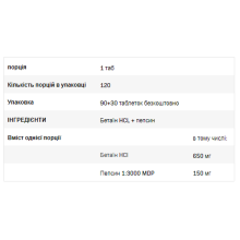 Betaine HCL+Pepsin - 120caps