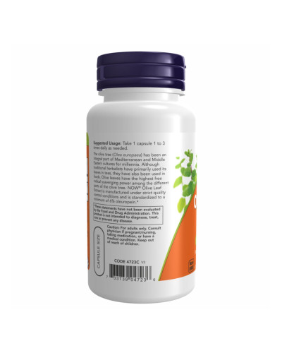 Екстракт листя оливи, Olive Leaf Extract 500mg - 120 vcaps