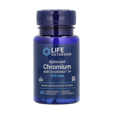 Хром, Optimized Chromium with Crominex® 3+ 500 mcg - 60 vcaps