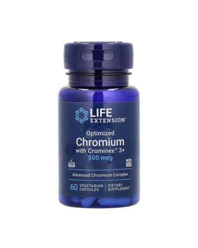 Хром, Optimized Chromium with Crominex® 3+ 500 mcg - 60 vcaps