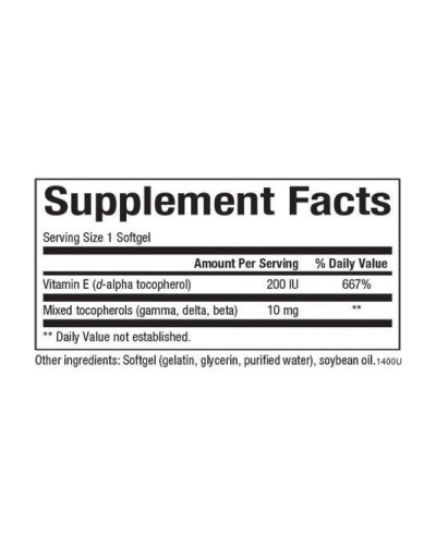 Mixed Vitamin E 134 mg (200 IU) - 90 softgels
