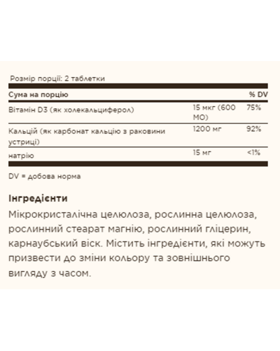 Кальцій, Calcium 600mg - 120 tabs
