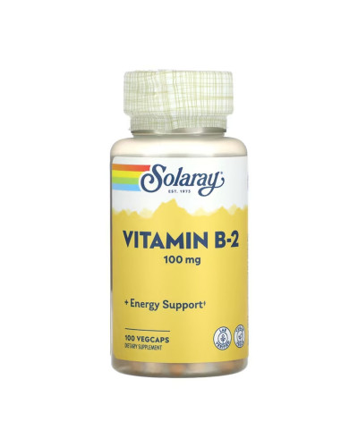 Вітамін Б2 (Рибофлавін), Vitamin B-2 100mg - 100 vcaps