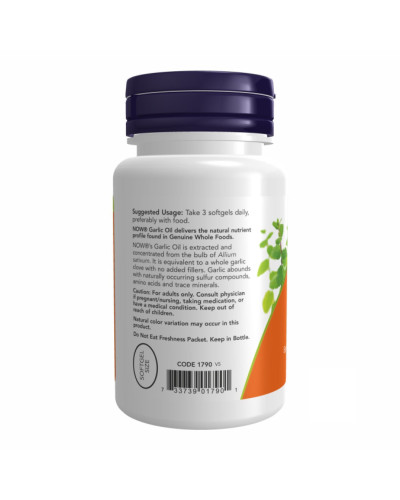 Часникова олія, Garlic Oil 1500mg - 100 софтгелей