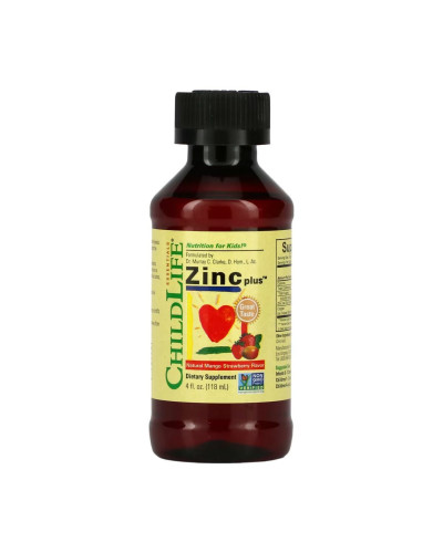Рідкий цинк, Zinc Plus Liquid - 118ml Natural Mango Strawberry