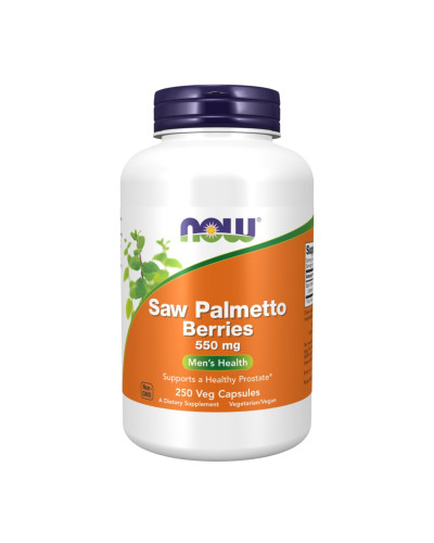 NOW Foods, ягоди сереної, Saw Palmetto 550 мг - 250 вегетаріанських капсул