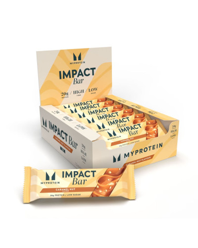 Протеїнові батончики, Impact Protein Bar - 12x64g Caramel Nut
