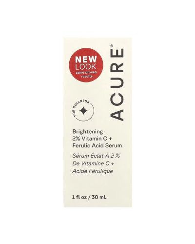 Освітлююча сироватка з 2% вітаміном С та феруловою кислотою, Brightening 2% Vitamin C + Ferulic Acid Serum - 30 ml