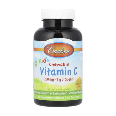 Дитячий вітамін С, Carlson For Kids Chewable Vitamin C - 60 tabs