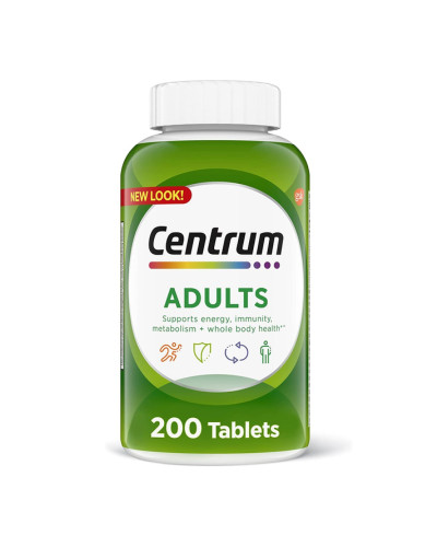 Мультивітаміни для дорослих, Centrum Adults - 200 tabs