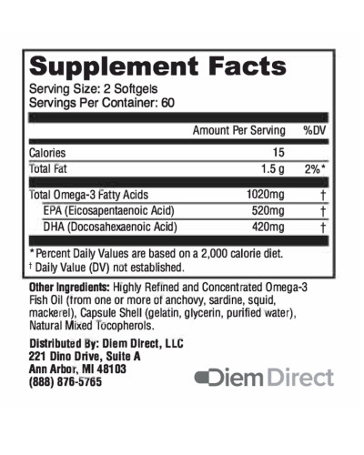 Clean Omega 3 - 120 Softgels