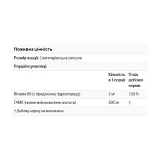 Габа, GABA 500mg - 200 veg caps