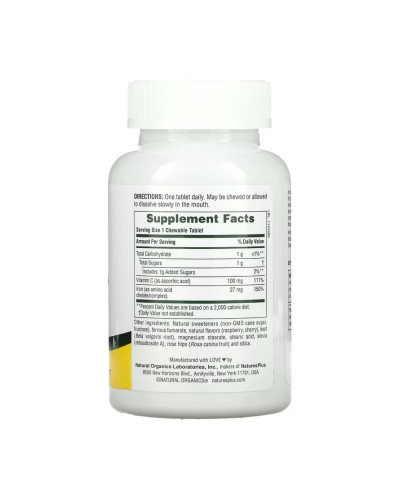 Залізо хелатне з Вітаміном С, Iron 27 mg with Vitamin C Herbs - 90 tabs